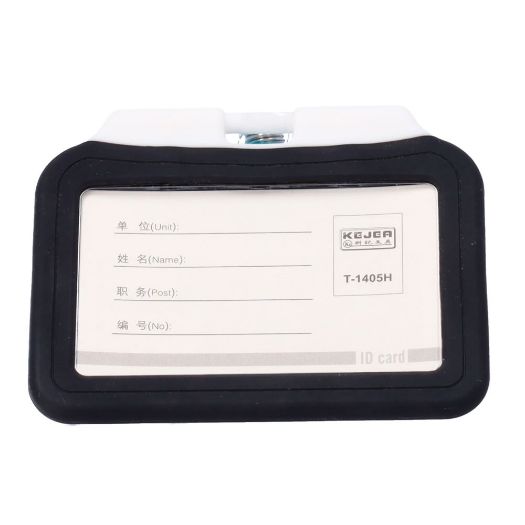 CARD-HOLDER-CLIP-BLACK, Vlasnici kartica, Uvlačivi kabel i kopča