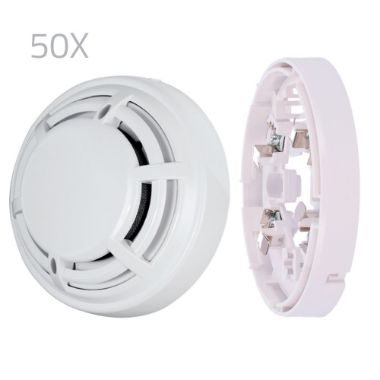 50XKIT-DMT-OPTICAL, Komplet od 50 optičkih detektora i DMTech baza, Konvencionalni optički detektor požara