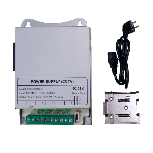 DC12V5A-4-DIN Switching Power Supply   DC Output 12V 5A / 60W   8 outputs 