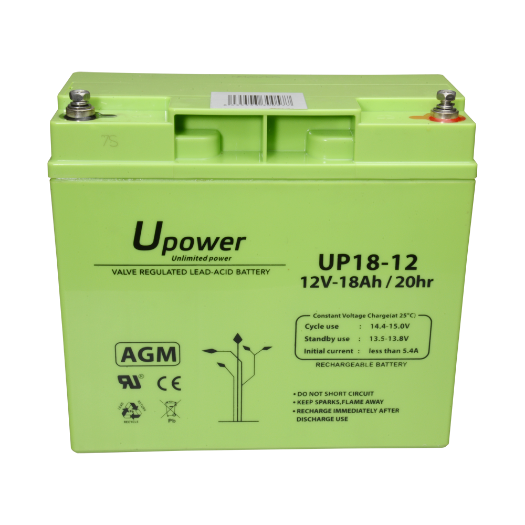 BATT-1218-U Upower   Rechargeable battery   AGM lead acid technology   Voltage 12 V 