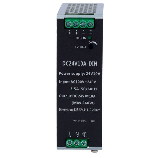 DC24V10A-DIN, Preklopno napajanje, DC izlaz 24V 10A / 240W, 2 izlaza