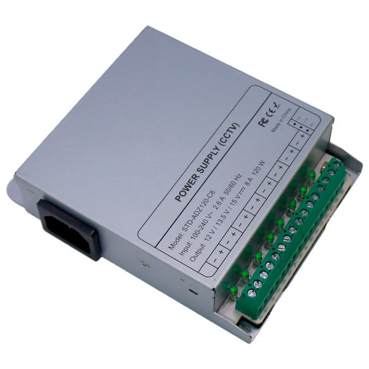 DC12V10A-8-DIN Switching Power Supply   DC Output 12V 10A / 120W   8 outputs 