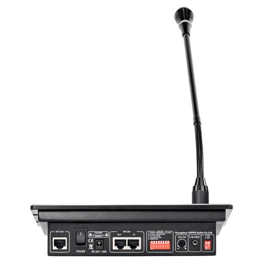 DSPPA-PAVA9008, Stolni mikrofon, Opće i hitne obavijesti, 16 tipki za odabir zone