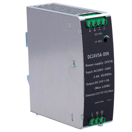 DC24V5A-DIN, Preklopno napajanje, DC izlaz 24V 5A / 120W, 2 izlaza