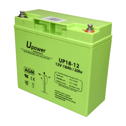 BATT-1218-U Upower   Rechargeable battery   AGM lead acid technology   Voltage 12 V 