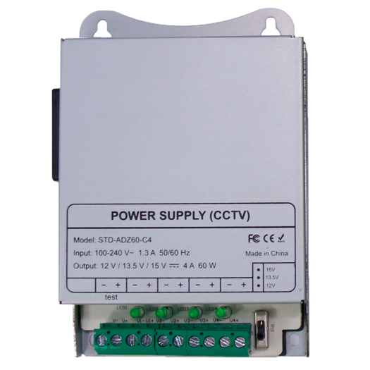 DC12V5A-4-DIN Switching Power Supply   DC Output 12V 5A / 60W   8 outputs 