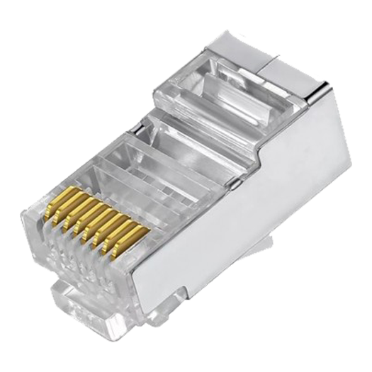 CON300-FTP5E-EZ Connectors RJ45 pass thru   To crimp   Compatible with Cat FTP cable 5E 