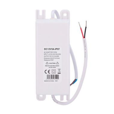 DC12V5A-IP67, Napajanje, Izlaz DC 12 V 5 A, Izlazni napon 230 V 50 Hz, Vodootporno IP67