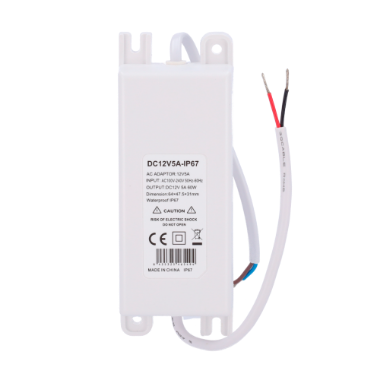 DC12V5A-IP67 Power supply   Output DC 12 V 5 A   AC output 230V 50Hz   Weatherproof IP67 