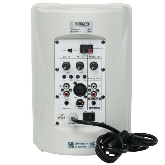 DSPPA-DSP6606W, Stropni zvučnik, Zvučnik punog raspona 1x5" + 1x1", Snaga 2 x 30 W