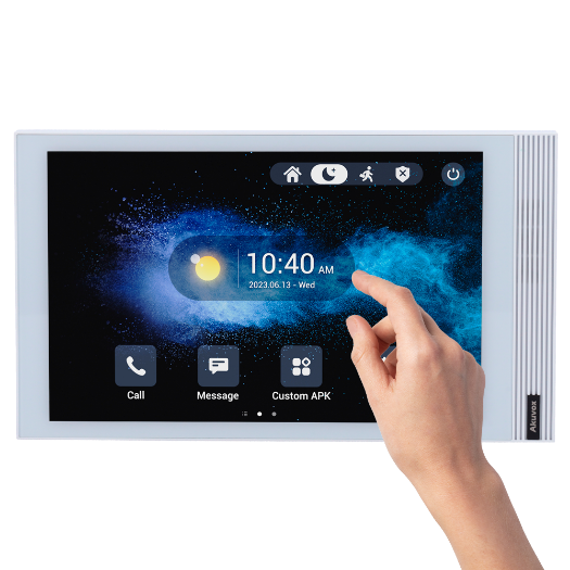 AK-S563-WHITE Android 12.0 monitor for video intercom system   IPS display of 8" 