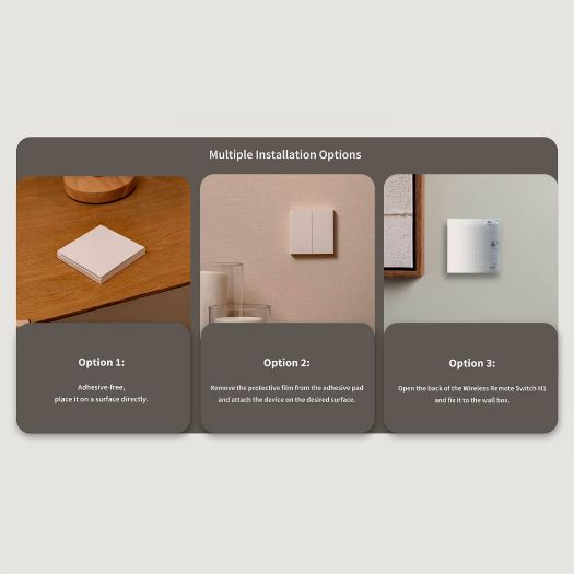 AQ-WRS-R02, Aqara bežični prekidač H1 Dual, Zigbee 3.0, Zahtijeva AQARA HUB