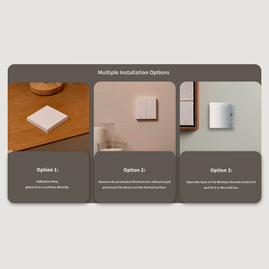 AQ-WRS-R02 Aqara Wireless Switch H1 Dual   Zigbee 3.0    Requires AQARA HUB 