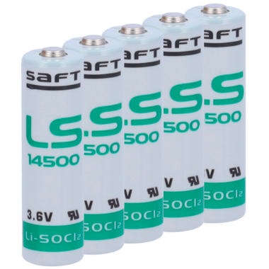 10XBATT-LS14500-S Saft   AA battery pack / LS14500   Voltage 3.6 V   Lithium / 10 Units   Nominal capacity 2600 mAh 
