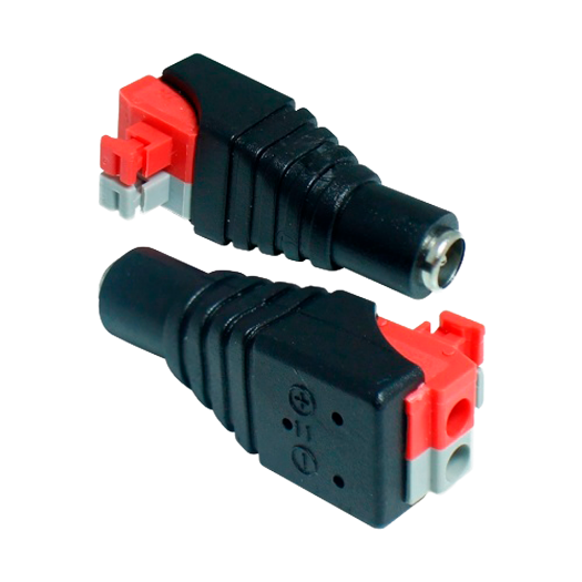 CON285A Safire   Easy connect DC Jack female connector   Output +/ of 2 terminals 