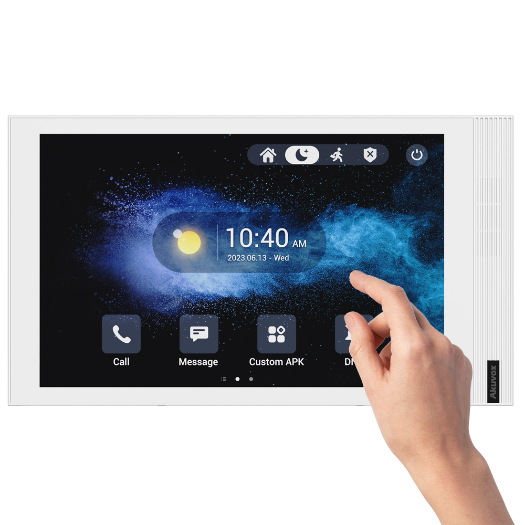 AK-S563W-WHITE Android 12.0 monitor for video intercom system   IPS display of 8" 