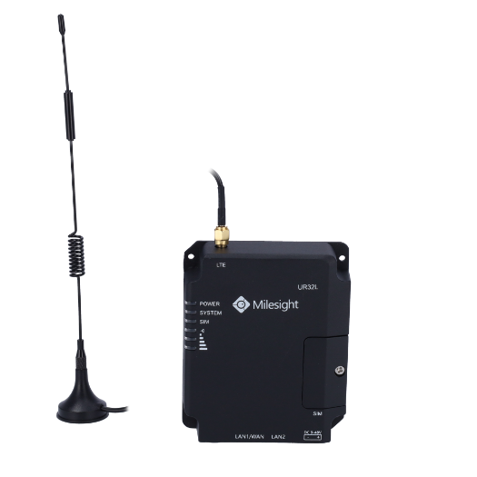 MS-UR32L-L04EU Milesight   Industrial Router 4G   2 Ethernet ports RJ45 10/100 