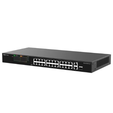 RG-ES126FGS-LP, Reyee prekidač PoE, Može se montirati u rack, 24 porta RJ45 + 1 uzlazni port RJ45 + 1 SFP kombinirani port