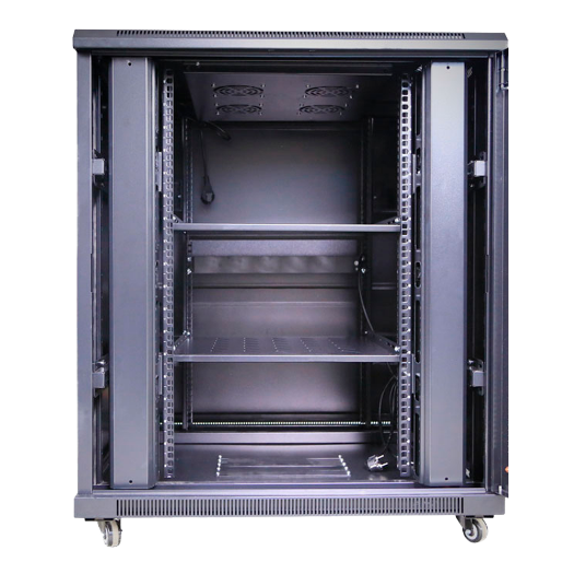 RACK-18UFN-8D8W Rack floor cabinet   Up to 18U rack of 19"(800*800)   Up to 800 kg load 