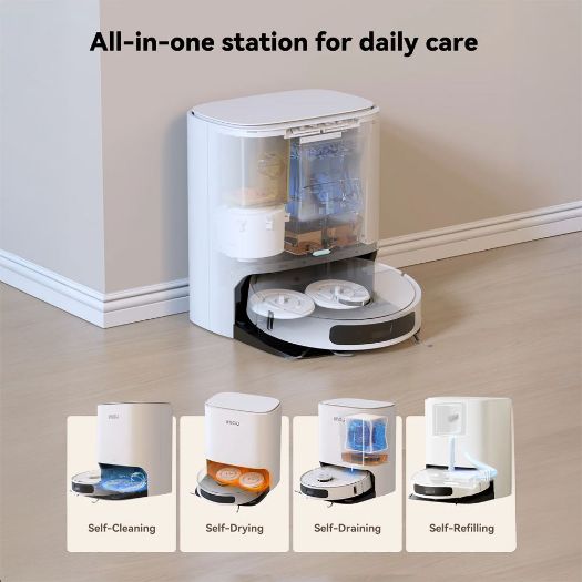 RV-L31-C-11-IMOU, Imou robotski usisavač RV3, 8500Pa / 6400 mAh, Brišući, Usisavanje, i brisanje podova