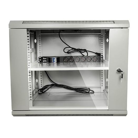 RACK-6UG, Zidni ormarić za police, Do 6U rack od 19", Nosivost do 60 kg