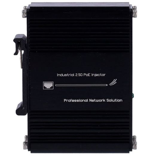 INJ-IPOE-60W-2.5G-DC, Bok, PoE industrijski injektor, Unos RJ45 10/100/1000/2, 5 T