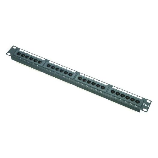 PP-24, Patch panel s 24 UTP porta/RJ45, Može se montirati u rack, Podržava kablove do CAT6