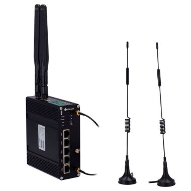 MS-UR75-L04EU-G-P-W, Milesight industrijski ruter 4G, 4G kategorija 4, 5 portova 10/100/1000Mbps