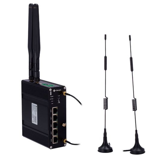 MS-UR75-L04EU-G-P-W, Milesight industrijski ruter 4G, 4G kategorija 4, 5 portova 10/100/1000Mbps