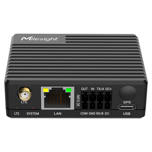 MS-UR41L-L0CEU Milesight   4G CAT1 Industrial Router   1 Ethernet ports RJ45 10/100 