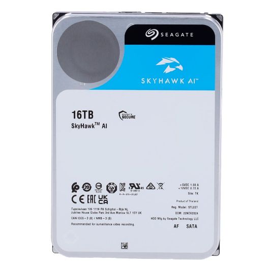 HD16TB-S-AI, Seagate Skyhawk AI tvrdi disk, Kapacitet 16 TB, SATA sučelje 6 GB/s