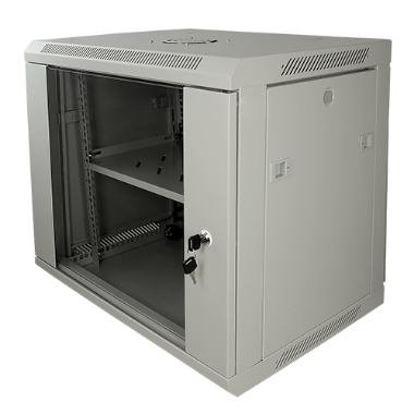 RACK-9UG Rack cabinet for wall   Up to 9U rack of 19"   Up to 100 kg load 