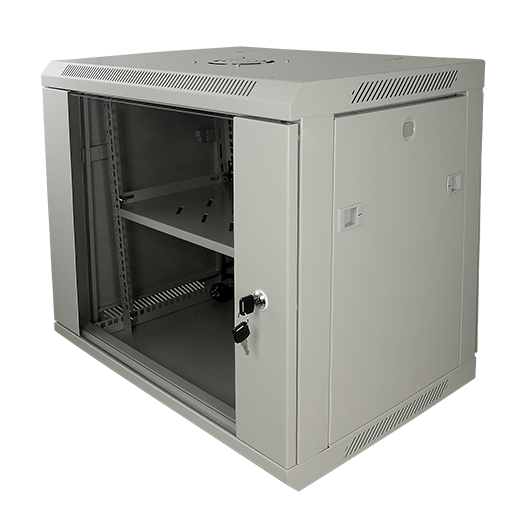 RACK-9UG Rack cabinet for wall   Up to 9U rack of 19"   Up to 100 kg load 