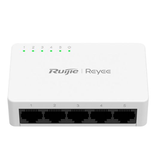RG-ES05G-L, Reyee Switch Desktop, Plastično kućište, 5 RJ45 portova, Brzina 10/100/1000Mbps
