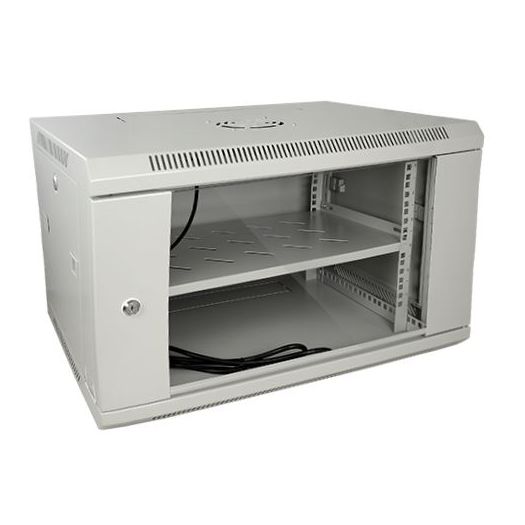 RACK-6UG, Zidni ormarić za police, Do 6U rack od 19", Nosivost do 60 kg
