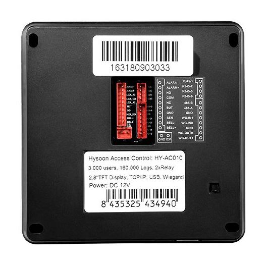 HY-AC010, Samostalna kontrola pristupa, Otisak prsta i EM kartica, 3.000 snimaka | 160.000 zapisa