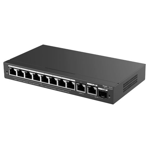 RG-ES210GS-P, Reyee upravljivi PoE preklopnik u oblaku, 8 PoE portova + 2 Uplink RJ45 + 1 SFP Kombinirani