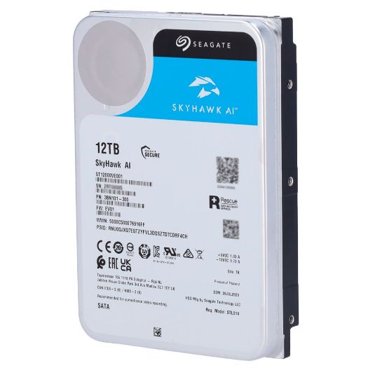 HD12TB-S-AI, Seagate Skyhawk AI tvrdi disk, Kapacitet 12 TB, SATA sučelje 6 GB/s