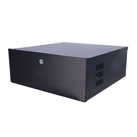LOCKBOX-4U, Zatvoreno metalno kućište za DVR uređaje, Specifično za CCTV, Za stalak, montažni snimači do 4U