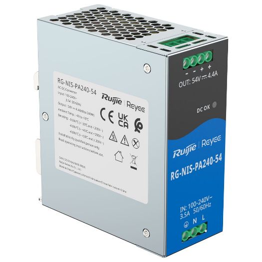 RG-NIS-PA240-54, Reyee industrijsko napajanje, DC izlaz 54 V 4, 4A / 240 W