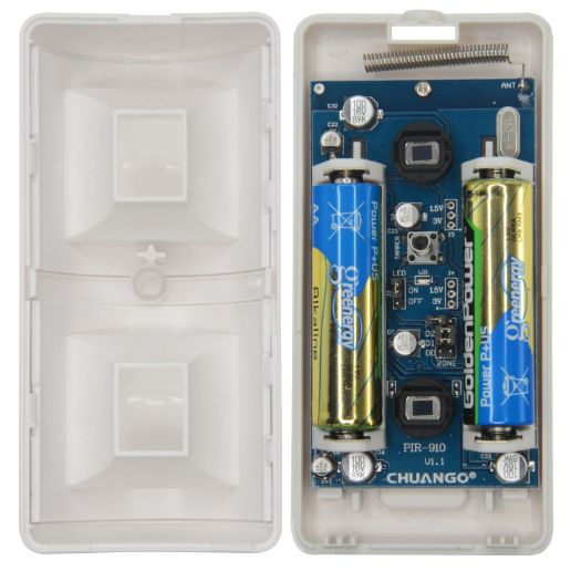 PIR-910, PIR detektor, otporno na kućne ljubimce, Bežični, Unutarnja antena, LED indikator slabe baterije