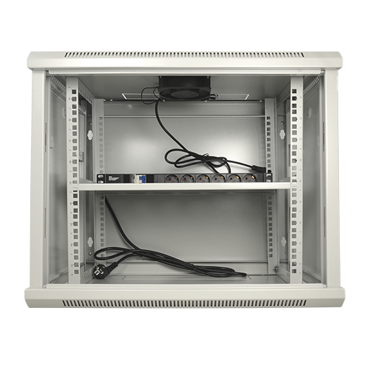 RACK-9UG Rack cabinet for wall   Up to 9U rack of 19"   Up to 100 kg load 