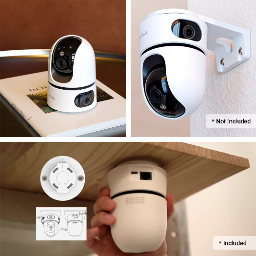 IPC-S2XP-6M0WED-IMOU Imou Dual Lens Wifi Camera 3+3 Mpx   Automatic Movement and Tracking 