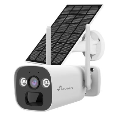 NV-CAM01-SOLAR4G, Nivian Camara 4G, Rezolucija 2K / Kompresija H.265, IR 20 m / bijela LED i zvučno odvraćanje