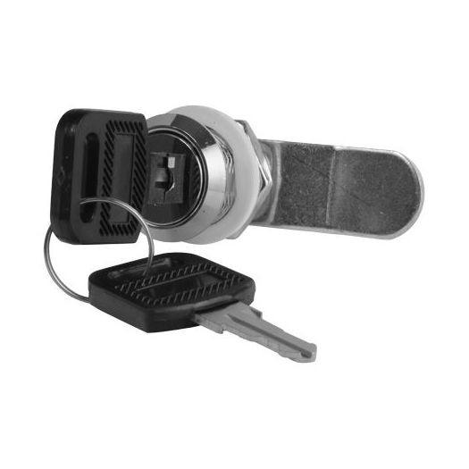 RACK-SIDELOCK, Bočna brava za policu, Metalik, Uključuje 2 ključa