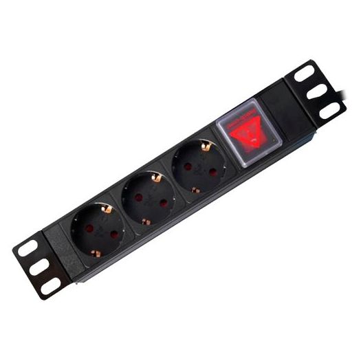 PDU-3P1U-SW-10INCH, Produžna traka, Dizajnirano za standardizirane regale od 10"