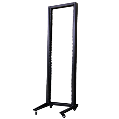 RACK-OPEN-18U Open floor standing cabinet   Up to 18U rack of 19"   Structure of 2 posts 