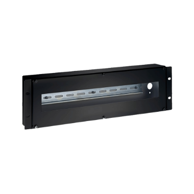 RACK-DINRAIL-3U 19" Rack Panel   Din rail   Size 3U   Rear wiring entry 