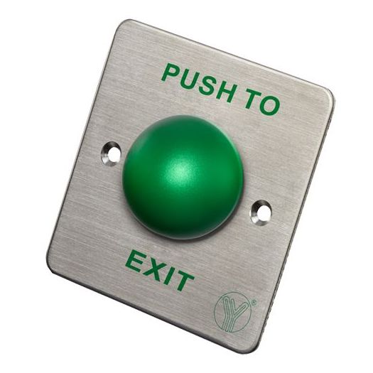 PBK-818B, Gumb za otpuštanje vrata, Hemisferičan, Testirano na 500.000 upotreba, NO/NC/COM | Ugradbeni ili površinski montiran