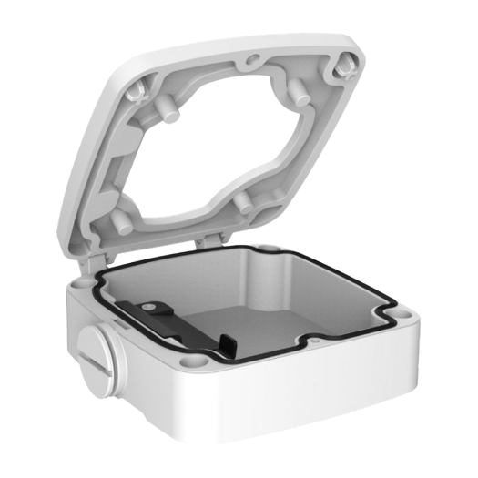 MS-A62 Junction box for bullet cameras    White colour   Made of plastic 